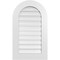 Ekena Millwork Round Top Surface Mount PVC Gable Vent: Functional, w/ 3-1/2"W x 1"P Standard Frame, 20"W x 34"H GVPRT20X3401SF - alternate 1